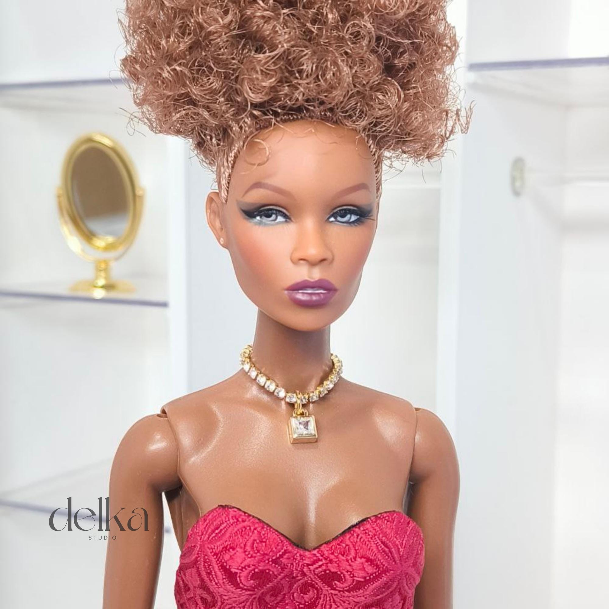 12 inch rhinestone choker for fashion dolls