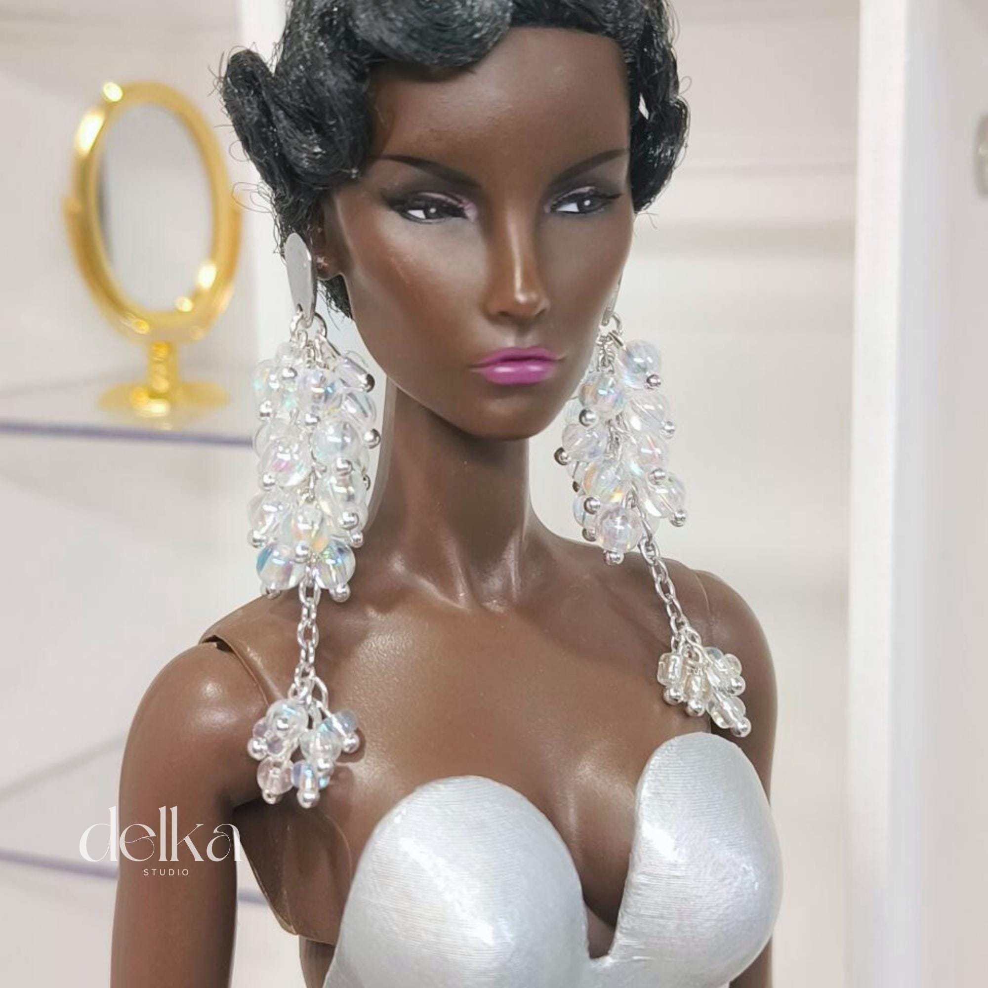 12 inch Jewel Earrings for Fashion Royalty Doll, 1/6 Scale Jewelry for dolls