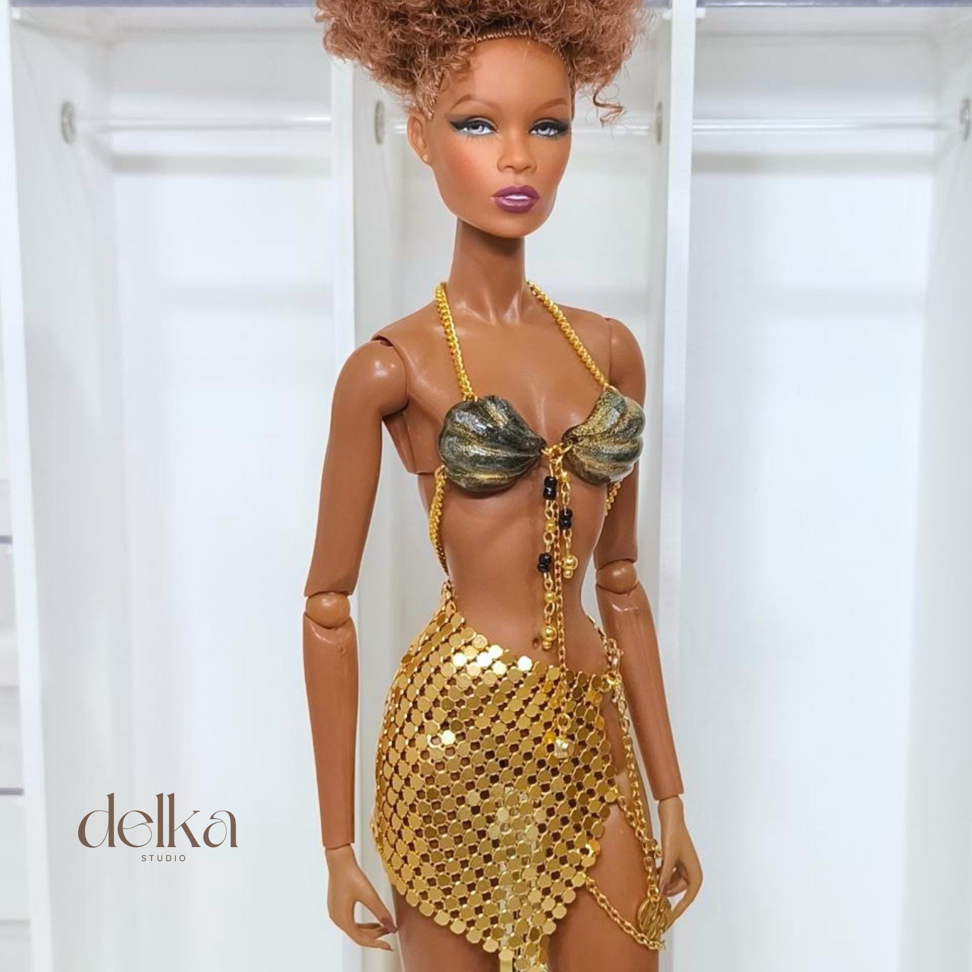 Handmade Mermaid Top for 12 inch Dolls